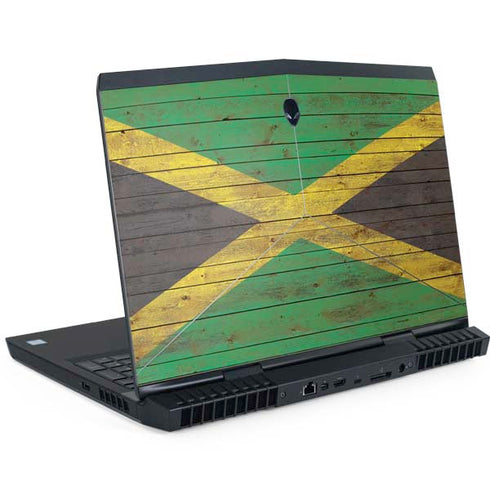 Jamaican Flag Dark Wood Dell Alienware Skin
